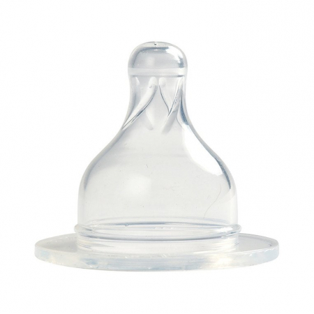Copii & Bebe - Set 2 Tetine gat lat, anticolici, silicon - de la 18 Luni