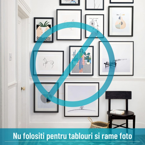 Carlige autoadezive transparente fara gauri in pereti set 7 cu benzi adezive pentru organizare [7]