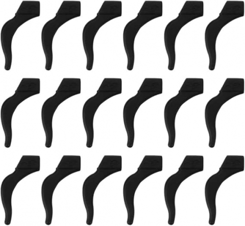 Set 20 Perechi, Suport Ureche din Silicon pentru Ochelari de Vedere și Soare, iPlusmile, Antiderapante, Negru [1]