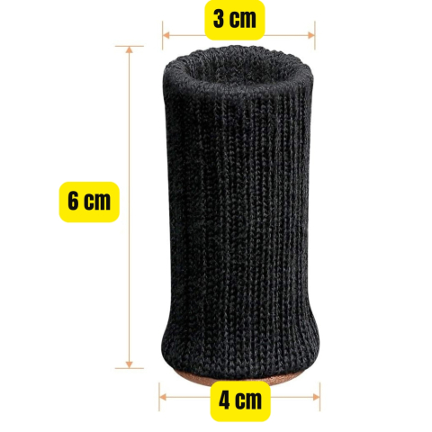 Set 24 Sosete picioare scaune, Ø 3-4 cm, tricotate, anti-alunecare, protectii mobilier, Negru [1]