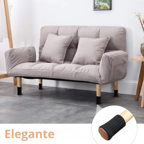 Set 24 Sosete picioare scaune, Ø 3-4 cm, tricotate, anti-alunecare, protectii mobilier, Negru [3]