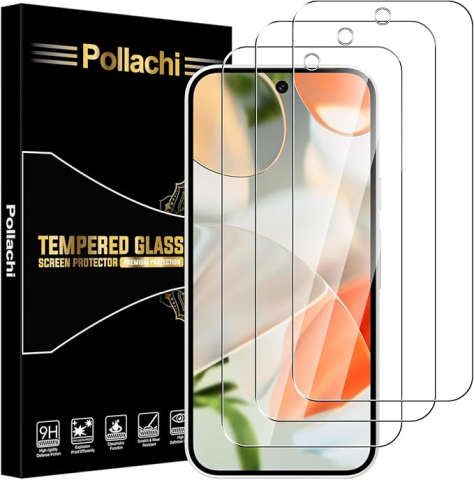 Huse, Folii & Accesorii Telefoane - Set 3 Folii de Protecție Pollachi din Sticlă Temperată pentru Google Pixel 9/Pixel 9 Pro 5G - 9H, Anti-Zgârieturi, Anti-Amprente, ZERT