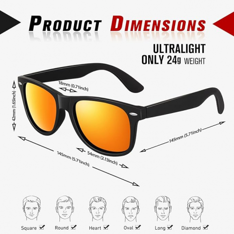 Set 3 Ochelari de Soare Polarizati Sunier 2025 – Protectie UV 100%, Categorie 3, Clasic, Pentru Barbati si Femei, Condus, Golf, Pescuit, Calatorii [3]