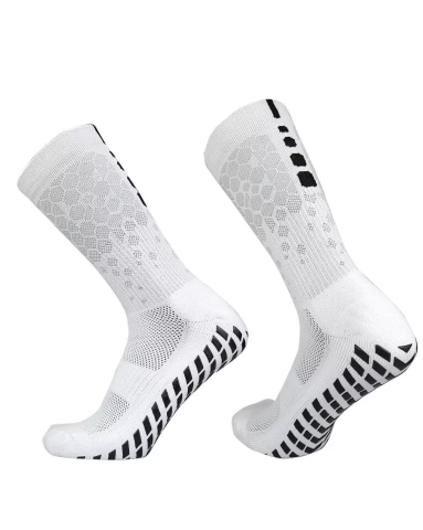 Sport & Travel - Set 3 perchi sosete sport antialunecare unisex, design fagure, respirabile, confort maxim, alb, marime 39-42