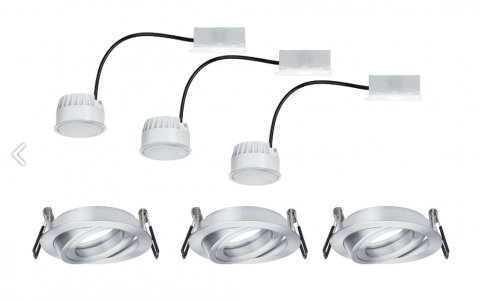 Electronice - SET 3x corp de iluminat încastrat pentru baie LED/6,8W IP23 COIN 230V Paulmann 93984