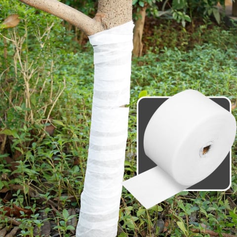 Grădină & Bricolaj - Set 4 Banzi protectie Pomi fructiferi, 15m x 8 cm, Protectie iepuri si alte rozatoare, anti-inghet, Material respirabil si impermeabil