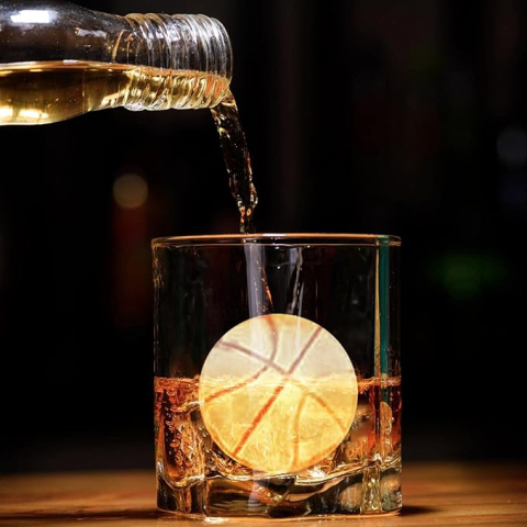 Set 4 Forme Cuburi Gheata 3D Minge Baschet, Koilox, Silicon Maro, BPA-Free, Usor de Umplut si Curatat, Pentru Whisky, Cocktail, Suc, Rezistente la Masina de Spalat Vase [5]
