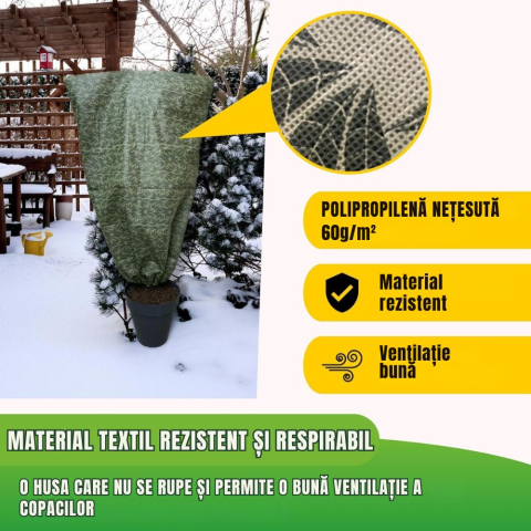 Set 4 huse antiinghet plante 120x120cm 60g/m² – protectie impotriva gerului si inghetului [2]