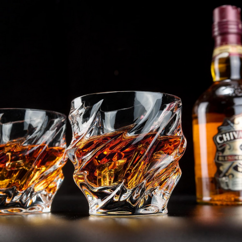 Set 4 Pahare pentru Whisky, KANARS, Cristal Fara Plumb, 260 ml, Design Elegant [4]