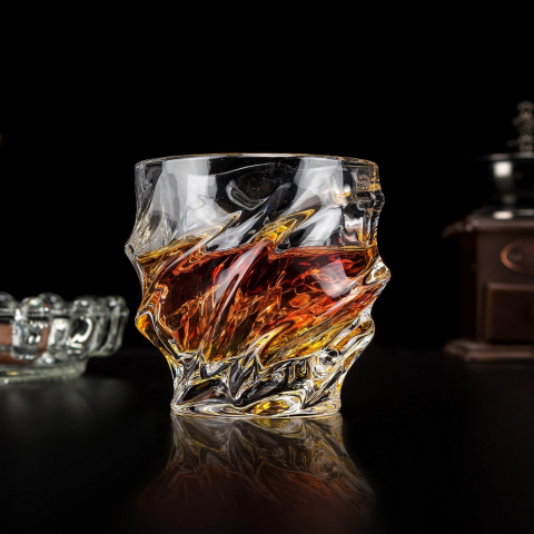 Set 4 Pahare pentru Whisky, KANARS, Cristal Fara Plumb, 260 ml, Design Elegant [5]