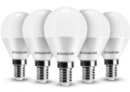Lămpi, Becuri & Aplice - Set 5 becuri LED,  Stanbow, 5w, E14, lumina calda