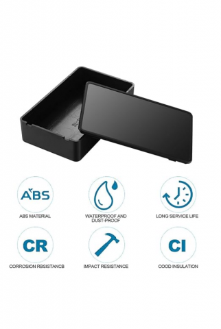 Set 5 Carcase din Plastic ABS Negru, 100x60x25 mm, Etanșe, Ușor de Utilizat, IP65/IP66 [2]