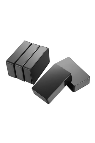 Set 5 Carcase din Plastic ABS Negru, 100x60x25 mm, Etanșe, Ușor de Utilizat, IP65/IP66 [4]