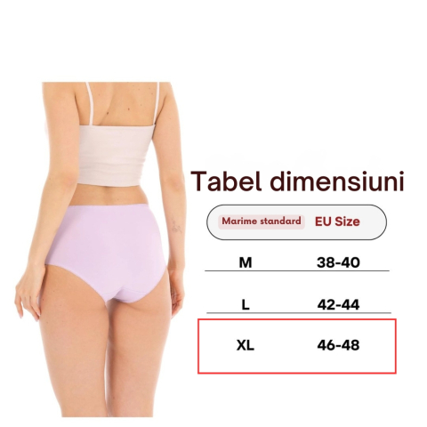 Set 5 chiloti dama bumbac organic talie inalta marime XL culori asortate [1]