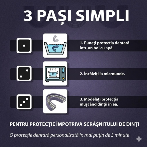 Gutiere anti scrasnit dinti termoformabile set 5 bucati marime mica cu tava de ajustare [4]