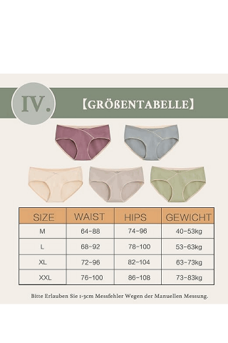 Set 5 perechi Slipi de maternitate pentru femei cu talie joasă, din bumbac în formă de V, IVOKHA, Alpha, XXL, N0JT [2]