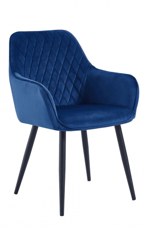 Ultimul Produs! - Set 6 scaune living, Beverly Colenis gama lux, catifea/metal, 85x60x45 cm, Albastru