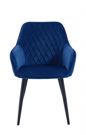 Set 6 scaune living, Beverly Colenis gama lux, catifea/metal, 85x60x45 cm, Albastru [1]