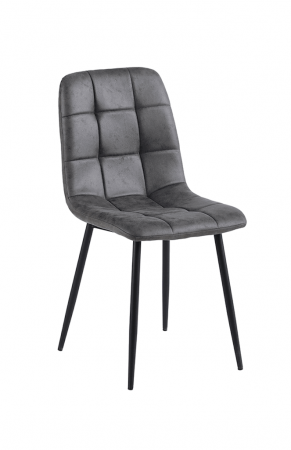 Casă, Grădină & Bricolaj - Set 6 scaune living, Ela Colenis gama lux, catifea/metal, 89x44x40 cm, Antracit