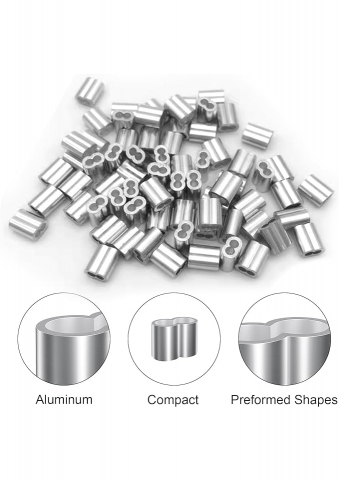 Set 60 de cleme de strangere din aluminiu, 8mm diametru - V66B [2]