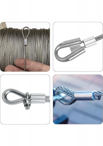 Set 60 de cleme de strangere din aluminiu, 8mm diametru - V66B [6]
