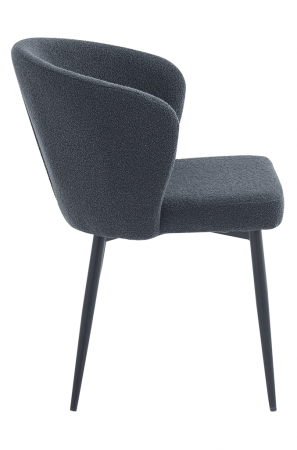 Set 8 scaune living, Kubra Colenis gama lux, stofa boucle/,metal, 83x55x44 cm, Negru [4]