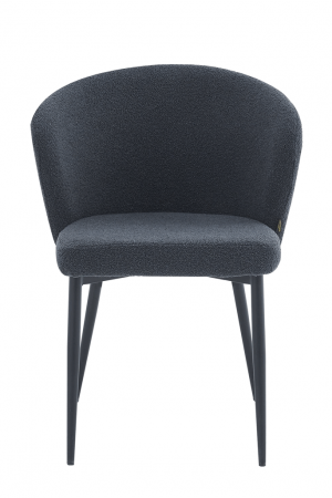 Set 8 scaune living, Kubra Colenis gama lux, stofa boucle/,metal, 83x55x44 cm, Negru [2]