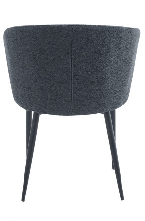 Set 8 scaune living, Kubra Colenis gama lux, stofa boucle/,metal, 83x55x44 cm, Negru [3]