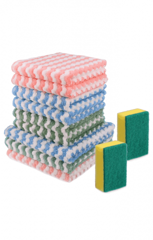 Set 9 lavete din microfibre pentru curățenie, Zocipro