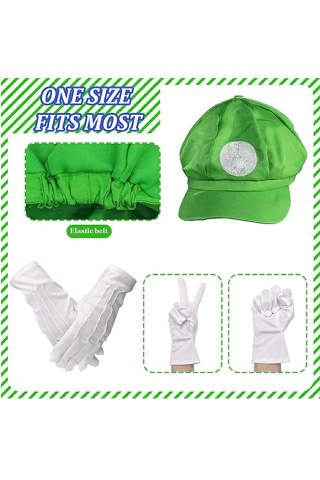 Set Accesorii Petrecere, Carnaval pentru copii, Kit Luigi Super Mario, 13 Piese, RFEJ [2]