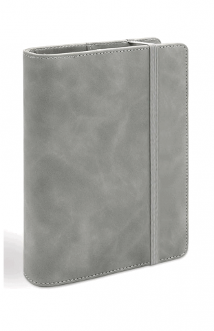 Set agenda planificator buget, A6, Cu Plicuri pentru numerar/Budget card/Writing paper, Gri [0]