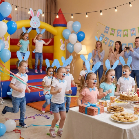 set-costum-catel-copii-albastru-urechi-papion-coada-nas [4]