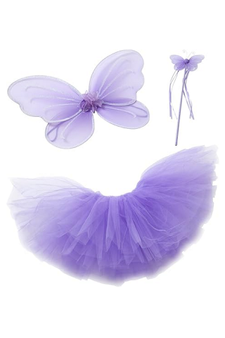 Îmbrăcăminte & Încălțăminte - Set Costum Zana-Printesa pentru fetite, Butterfly Craze, mov, marime S