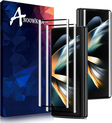 Huse, Folii & Accesorii Telefoane - Set de 2 Folii Protectoare de Ecran 9H, Anoowkoa Panzerglas pentru Samsung Galaxy Z Fold 4, Rezistente la Zgârieturi și Impact, 6K4X
