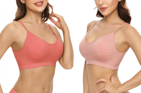 Set de 3 bustiere sport pentru yoga, fără cusături, fără sârmă Comfyin, XS [3]