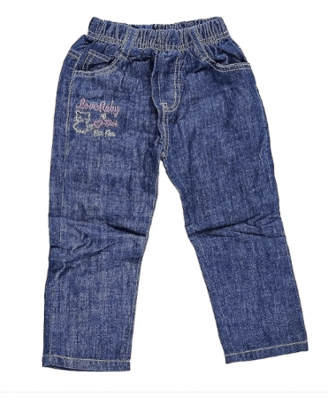 Set de 3 piese de imbracaminte pentru fetita, format din pantaloni, bluza cu gluga, jacheta din denim cu maneci lungi, din bumbac, cu buzunare, model pisicuta, violet, pentru 24-30 luni [4]