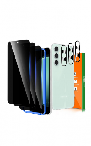 Huse, Folii & Accesorii Telefoane - Set de 3 protectoare de ecran și 3 protectoare de cameră pentru Samsung Galaxy S23 FE 5G,  IMBZBK, K5E31