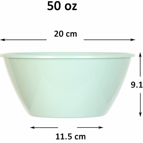 Set de 9 boluri mari de plastic, 1000ml, reutilizabile, Youngever, noante de gri [5]