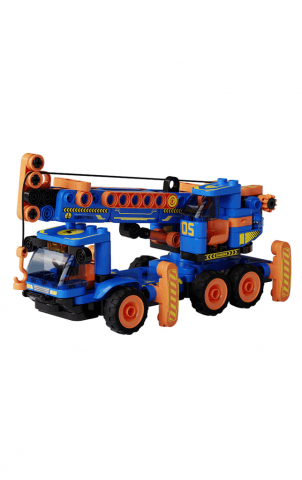 Jucării & Jocuri - Set de construcție camion macara, 8 în 1, BOTZEES STEM, + 5 ani (266 piese)