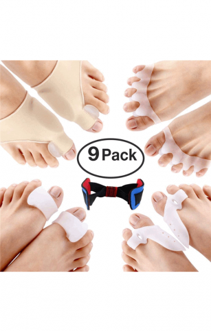 Sănătate - Set de orteze din silicon Numero Hallux Valgus, 9 piese