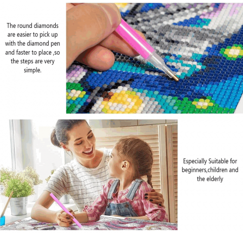 Set de Pictura cu Diamante 5D DIY pentru Adulți, vulpe polara, 30x40cm, YZ8544 [5]