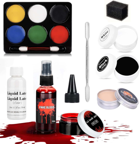 set-machiaj-halloween-sange-fals-ceara-latex-paleta-6-culori