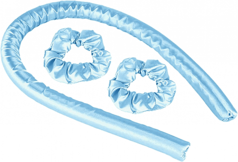 Set pentru ondularea parului fara caldura, ondulator si doua elastice, din microfibra si satin [0]