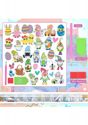 Set Pictură cu Diamante 5D pentru Copii de Paste, 30 piese [2]