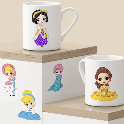 Set pictura diamante, 5D, printese, pentru copii si adulti incepatori, 12 piese [1]