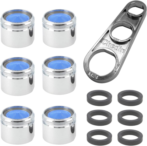 Grădină & Bricolaj - Sita aerator baterie M22 perlator robinet cromat set 6 bucati cu cheie si garnituri