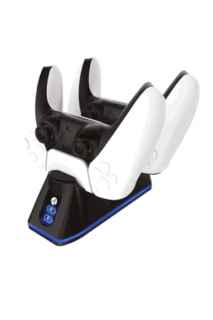 IT, PC & Periferice - Statie dubla de incarcare pentru controller PS5, Stealth, Negru
