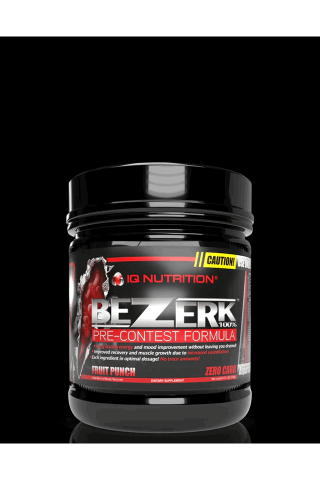 Îngrijire Personală & Cosmetice - Stimulentul de pre-antrenament, Bezerk Pre-workout, Fruit Punch, IQ Nutrition, 336 g, 24portii
