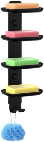 Casă, Grădină & Bricolaj - suport-organizator-baie-gaguiup-4-niveluri-negru-inox