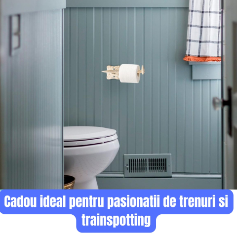 Suport Hartie Igienica, Rustic – Cui Traversa Cale Ferata, Fonta, Montaj pe Perete cu Suruburi si Diblu Incluse, Alb [2]